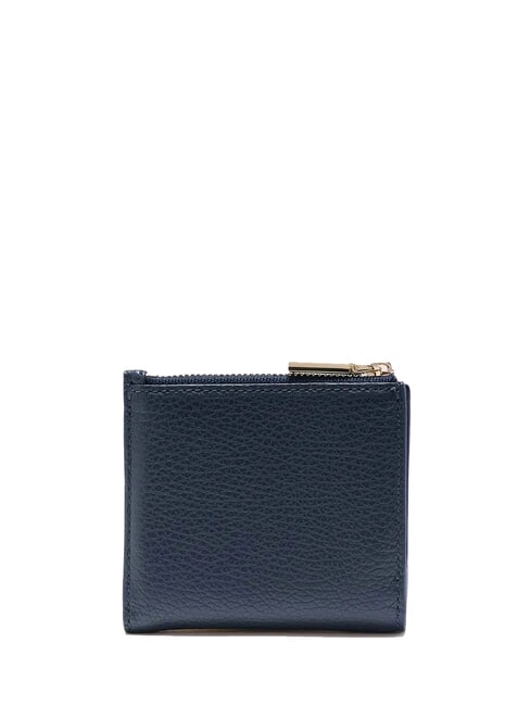 METALLIC SOFT Mini leather wallet midnight blue - Women’s Wallets