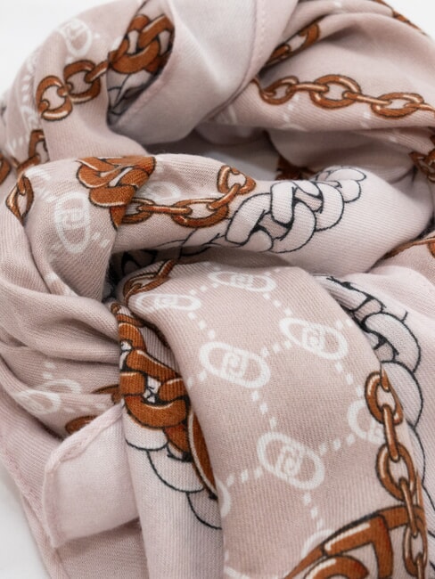 CHAIN Scarf with all-over print natural - Scarves