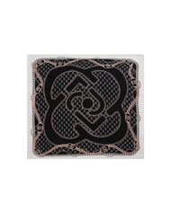 LIUJO CHAIN Scarf with all-over print BLACK - Scarves - 2