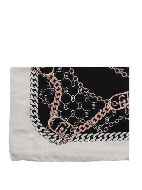 CHAIN Scarf with all-over print BLACK - Scarves