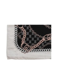 LIUJO CHAIN Scarf with all-over print BLACK - Scarves - 4