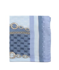 LIUJO CHAIN Scarf with all-over print light denim - Scarves - 2