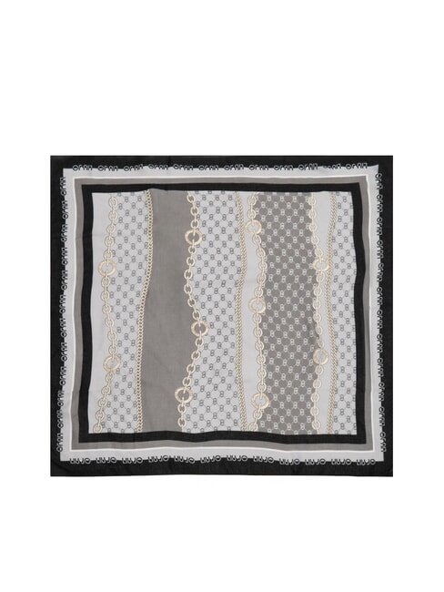 CHAIN Scarf with all-over print BLACK - Scarves