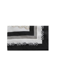 LIUJO CHAIN Scarf with all-over print BLACK - Scarves - 3