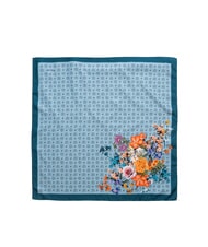 POLLINI FLOWERS TWILL Printed scarf blue flowers - Scarves - 2