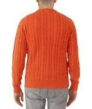 SUN68 VINTAGE Cable knit crew neck sweater geranium - Men's Sweaters - 3