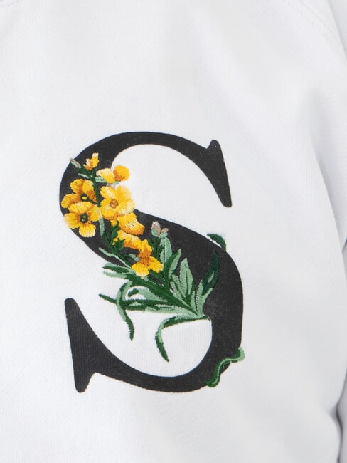 ROUND PRINT Crewneck sweatshirt with print white - Sweatshirts