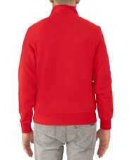 SUN68 MINI LOGO High neck sweatshirt with zip fire red - Sweatshirts - 4