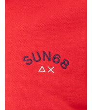 SUN68 MINI LOGO Full zip hoodie fire red - Sweatshirts - 2