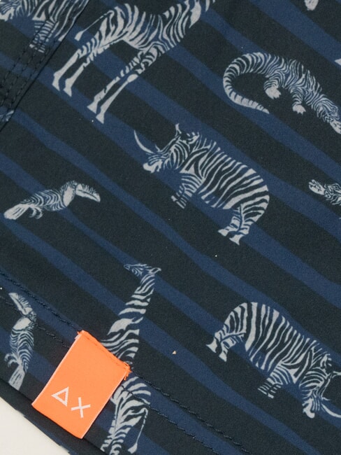 BIG PRINT Men's beach costume navy blue/white - Swimwear