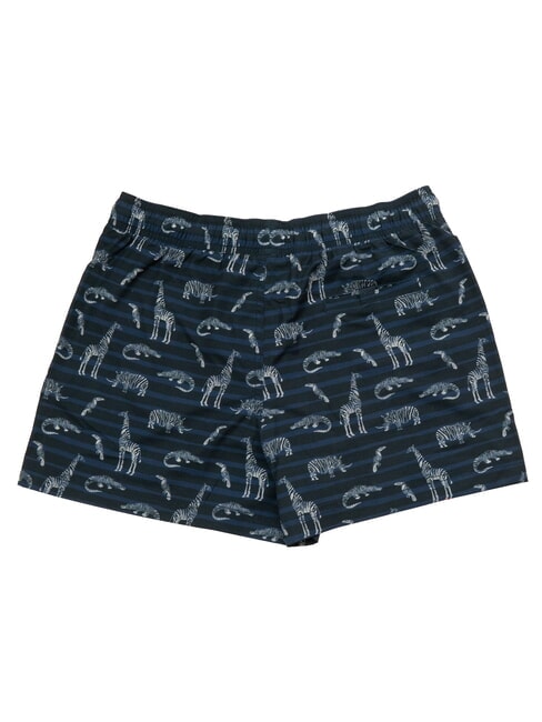 BIG PRINT Men's beach costume navy blue/white - Swimwear