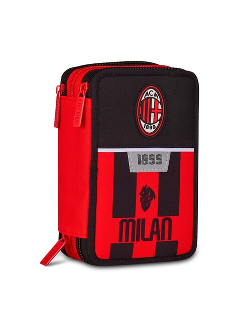 KICK AND SCORE 3-zip pencil case with school kit Black - Cases and Accessories