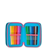 MERMAID M. FEVER 3-zip pencil case with school kit fluffy turquoise - Cases and Accessories - 4