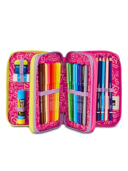 FABLE JOURNEY 3-zip pencil case with school kit violet - Cases and Accessories