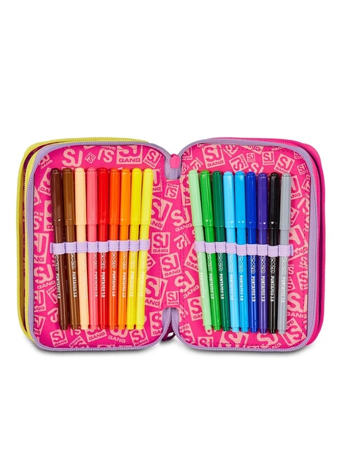 FABLE JOURNEY 3-zip pencil case with school kit violet - Cases and Accessories