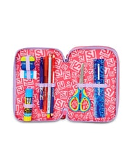 SJGANG CAT&AIR 3-zip pencil case with school kit BLACK STRIPED FOREST - Cases and Accessories - 4