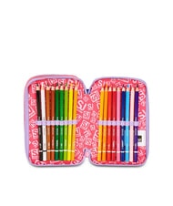 SJGANG CAT&AIR 3-zip pencil case with school kit BLACK STRIPED FOREST - Cases and Accessories - 5