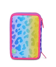 SJGANG CAT&AIR 3-zip pencil case with school kit BLACK STRIPED FOREST - Cases and Accessories - 7