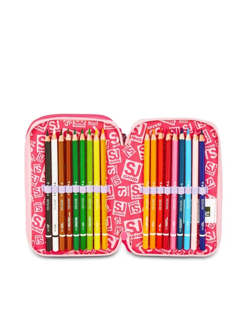 CAT LED 3-zip pencil case with school kit fuxiafluo - Cases and Accessories