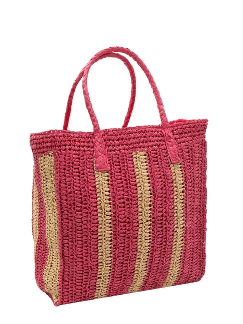 RAFIA Raffia beach bag cream white/cyclamen - Women&rsquo;s Bags