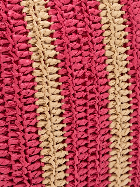 RAFIA Raffia beach bag cream white/cyclamen - Women&rsquo;s Bags