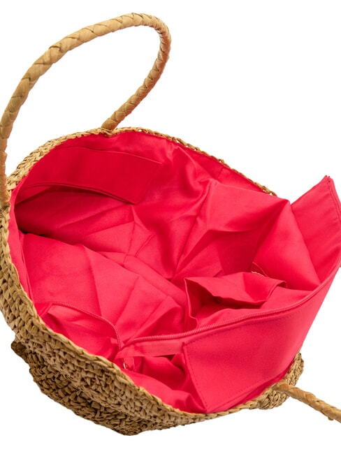 RAFIA Raffia beach bag sand/cyclamen - Women&rsquo;s Bags