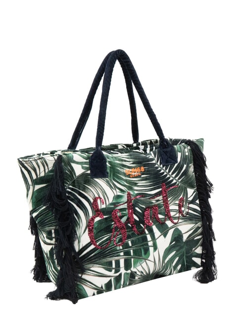 FANCY SPONGE ALLOVER Canvas shoulder beach bag English green/cream white - Women&rsquo;s Bags