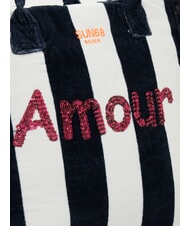 SUN68 FANCY SPONGE ALLOVER Canvas shoulder beach bag navy blue/cream white - Women’s Bags - 3