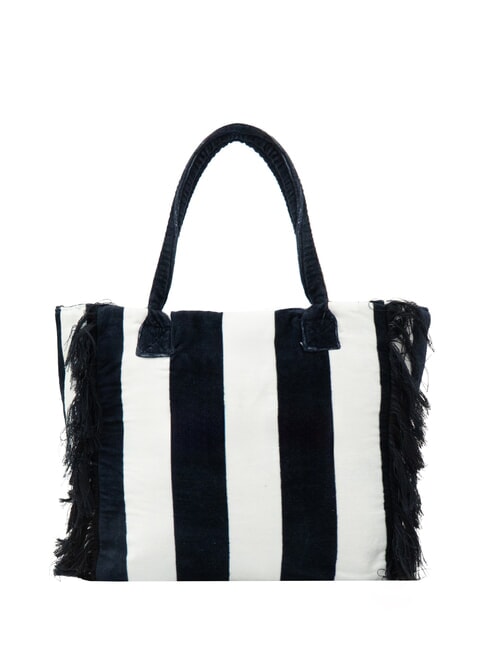 FANCY SPONGE ALLOVER Canvas shoulder beach bag navy blue/cream white - Women’s Bags