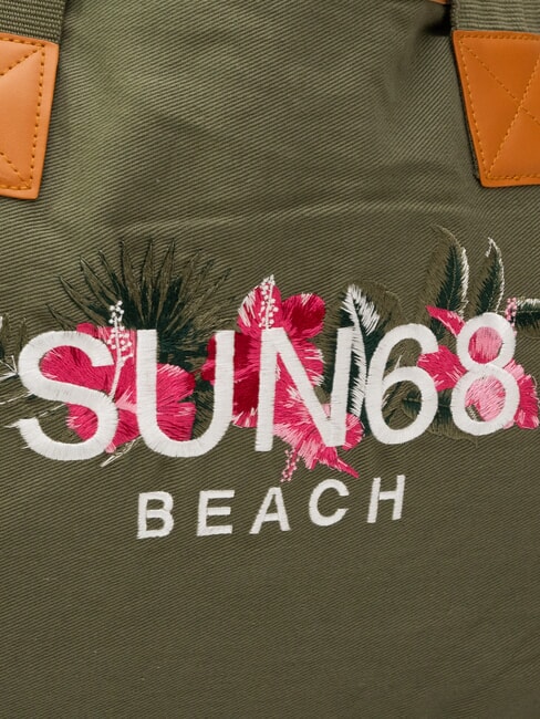 LOGO BEACH Beach bag in canvas military - Women&rsquo;s Bags