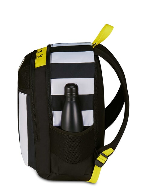 MAGIC GOAL Expandable backpack STRIPE BLACK / WHITE - Backpacks & School and Leisure