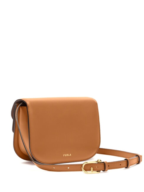 SFERA Mini shoulder bag, in leather brandy - Women’s Bags