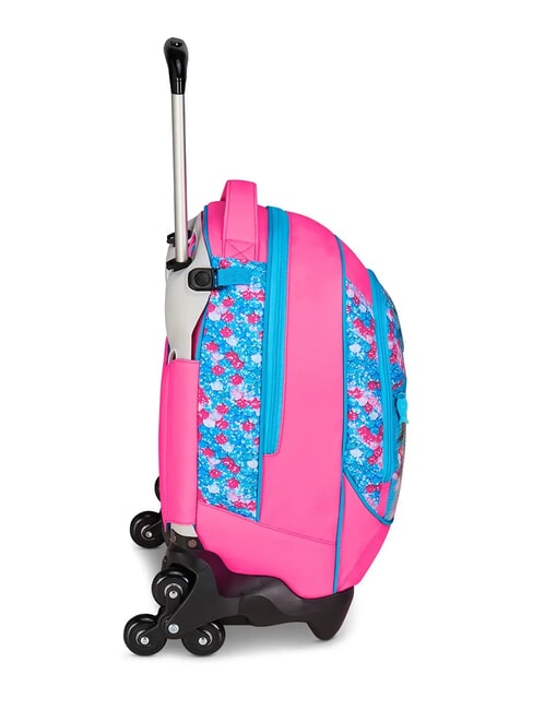 FEVER 3-wheel detachable trolley backpack fluffy turquoise - Backpack trolleys