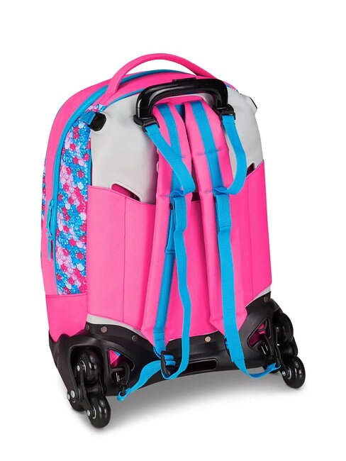 FEVER 3-wheel detachable trolley backpack fluffy turquoise - Backpack trolleys