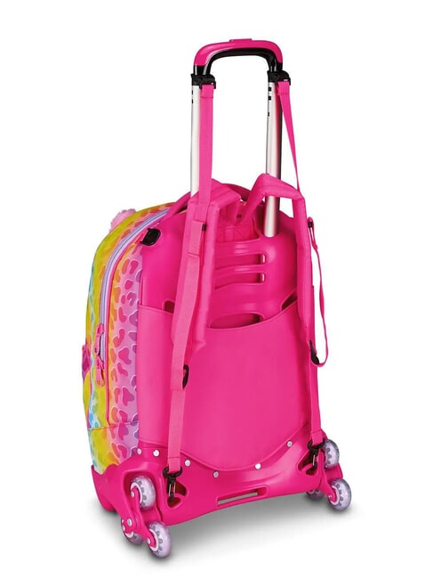 CAT&AIR 3-wheel detachable trolley backpack BLACK STRIPED FOREST - Backpack trolleys