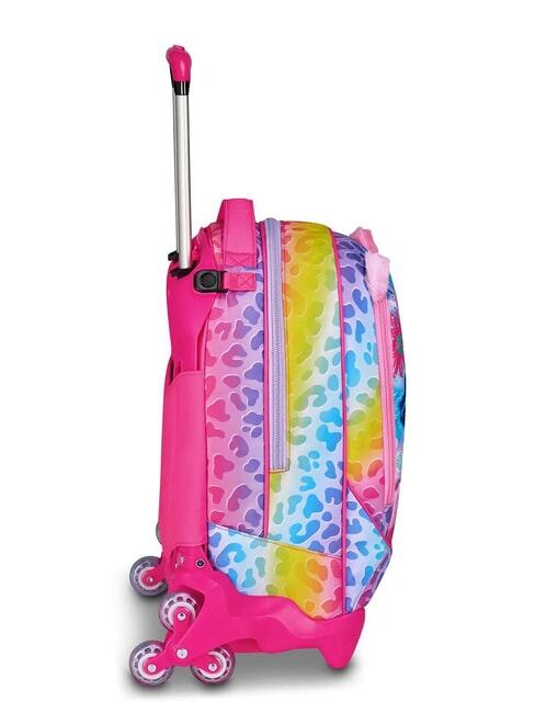 CAT&AIR 3-wheel detachable trolley backpack BLACK STRIPED FOREST - Backpack trolleys