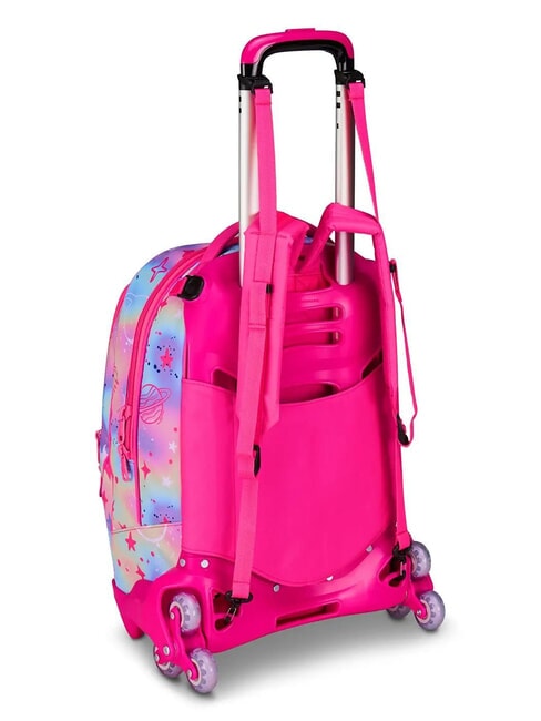 CAT LED 3-wheel detachable trolley backpack fuxiafluo - Backpack trolleys