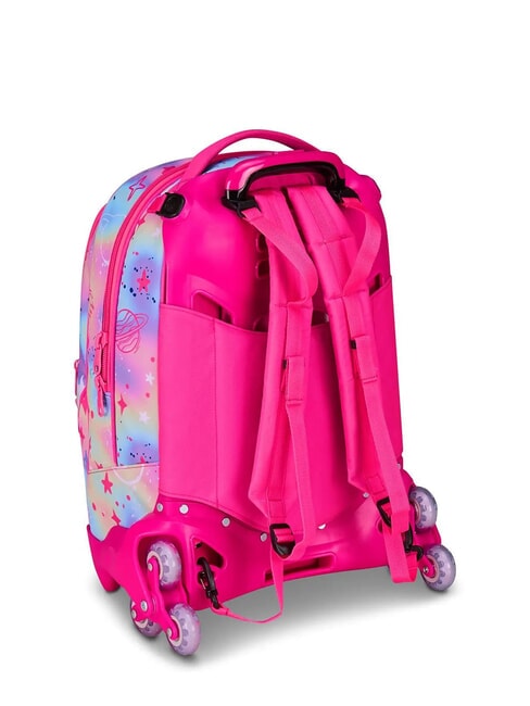 CAT LED 3-wheel detachable trolley backpack fuxiafluo - Backpack trolleys