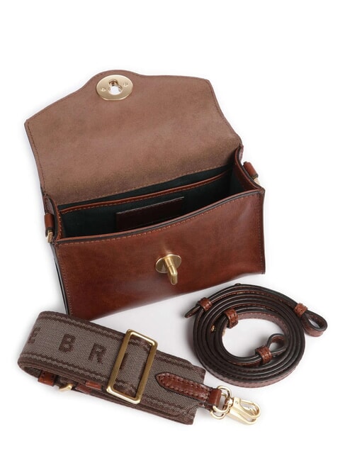 IRENE  Mini shoulder bag, in leather BROWN - Women&rsquo;s Bags