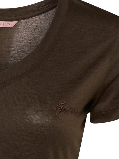 VN SS LIGHT BASIC Soft V-neck T-shirt espresso brown - T-shirt