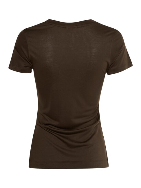 VN SS LIGHT BASIC Soft V-neck T-shirt espresso brown - T-shirt