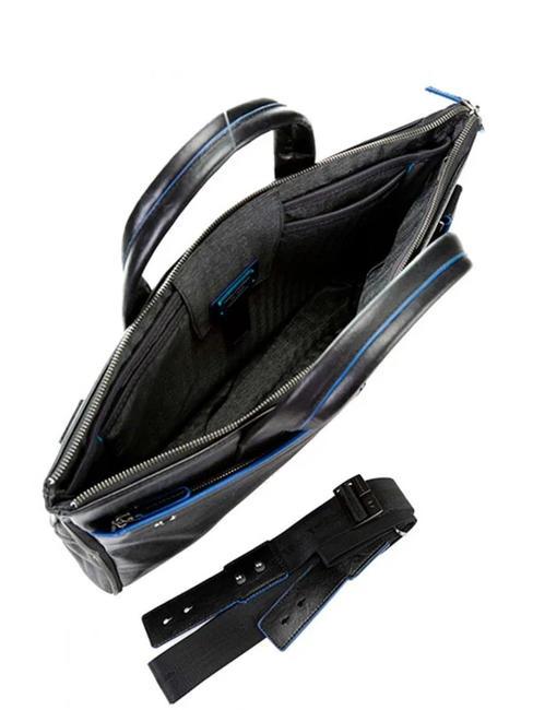 CAMPIONARIO - BLUE SQUARE SPECIAL 15.6 "laptop briefcase, in leather Black - Work Briefcases