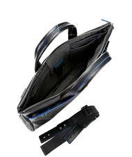 PIQUADRO CAMPIONARIO - BLUE SQUARE SPECIAL 15.6 "laptop briefcase, in leather Black - Work Briefcases - 2