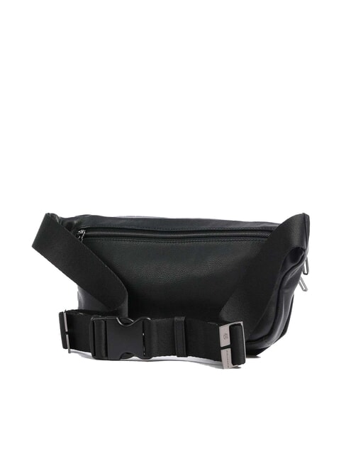 CAMPIONARIO - TALLIN Leather pouch with pocket Black - Hip pouches
