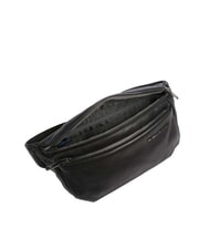 PIQUADRO CAMPIONARIO - TALLIN Leather pouch with pocket Black - Hip pouches - 3