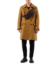 PIQUADRO CAMPIONARIO - TALLIN Leather pouch with pocket Black - Hip pouches - 4