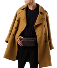 PIQUADRO CAMPIONARIO - TALLIN Leather pouch with pocket Black - Hip pouches - 5