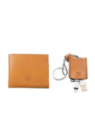 PIQUADRO CAMPIONARIO - BAGMOTIC KIT Leather wallet + key ring with USB Leather / Blue - Men&rsquo;s Wallets - 2