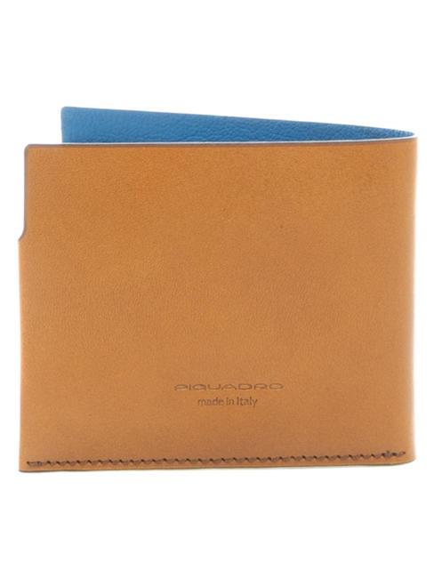 CAMPIONARIO - BAGMOTIC KIT Leather wallet + key ring with USB Leather / Blue - Men&rsquo;s Wallets