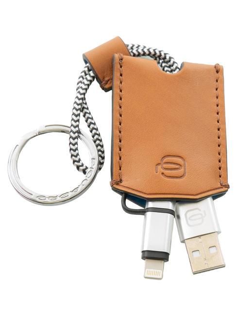 CAMPIONARIO - BAGMOTIC KIT Leather wallet + key ring with USB Leather / Blue - Men&rsquo;s Wallets